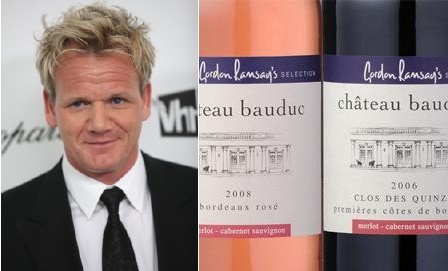Gordon Ramsay presta il nome alla ditta di vini Chateau Bauduc