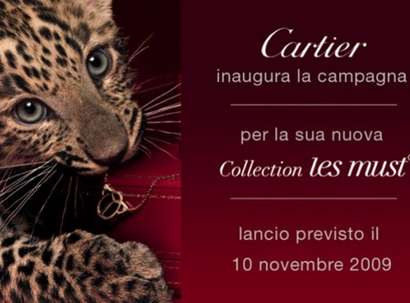 Cartier Collection Les Must, ADv con la baby Pantera
