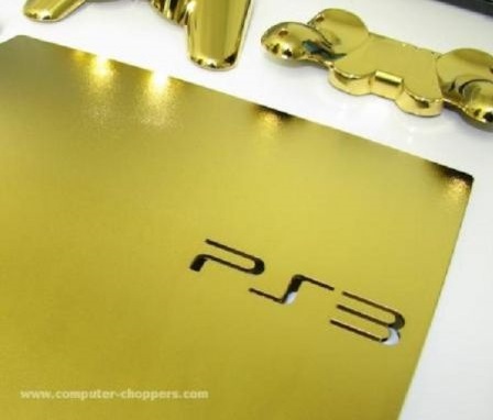 PS3 Slim in oro 24 carati by Computer Choppers