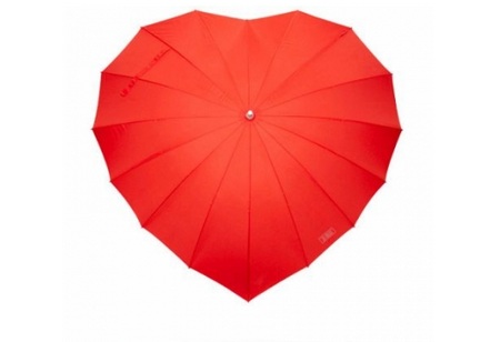 Idee regalo San Valentino 2010: ombrelli a forma di cuore