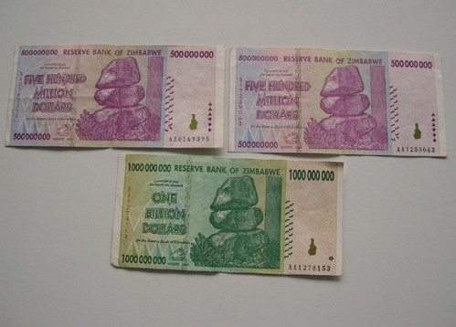 banconote dollaro Zimbabwe
