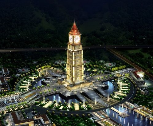 L'orologio più grande al mondo a Ganzhou in Cina