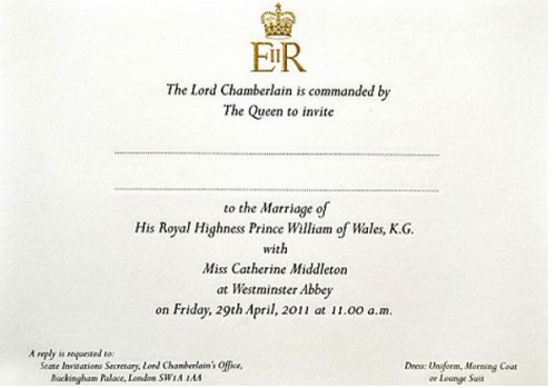 Nozze Reali: gli invitati alle nozze del Principe William e Kate Middleton