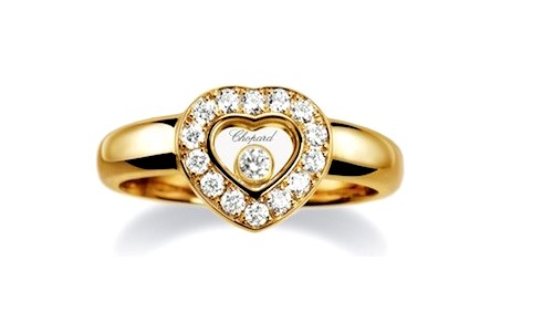 Chopard Happy Diamonds, anello in oro e diamanti
