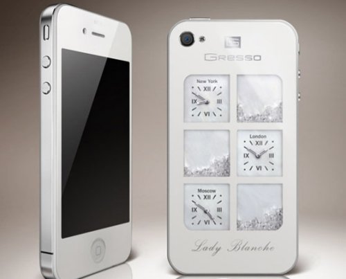 Gresso presenta l'iPhone 4 con diamanti, perle e tre orologi da 30 mila dollari