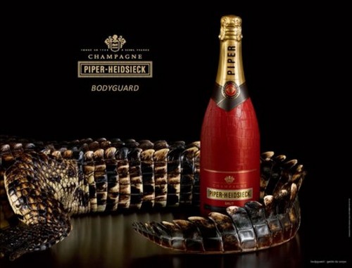 Champagne Piper-Heidsieck ricoperto di pelle di coccodrillo