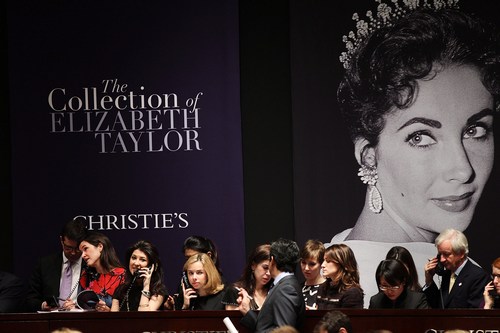 Elizabeth Taylor’s Jewelery Collection Auctioned At Christie’s In New York