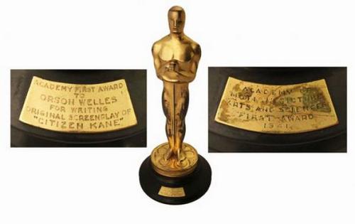 Venduto all'asta L'Oscar di Orson Welles per Quarto Potere a 861 mila dollari