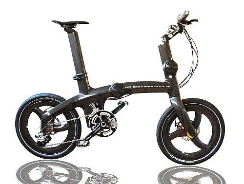 Grigiocarbonio, la bici pieghevole in fibra di carbonio