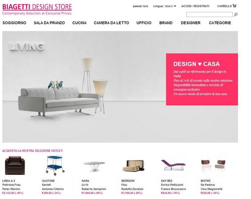 Biagetti Studio presenta l'e-store dedicato agli amanti del design