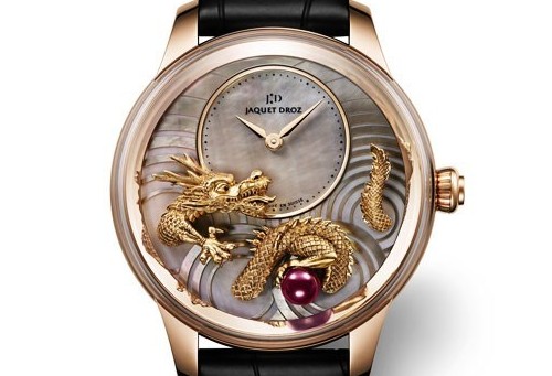 Jaquet Droz Petite Heure Minute Relief Dragon