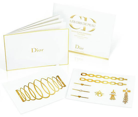 Idee regalo Natale 2012, tatuaggi in oro Dior 