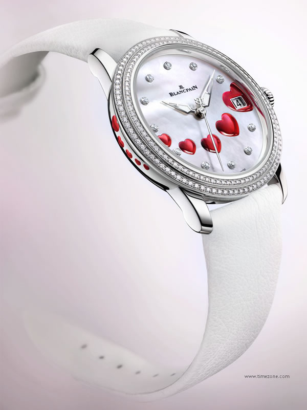 San Valentino 2013, orologio con cuori e brillanti Blancpain