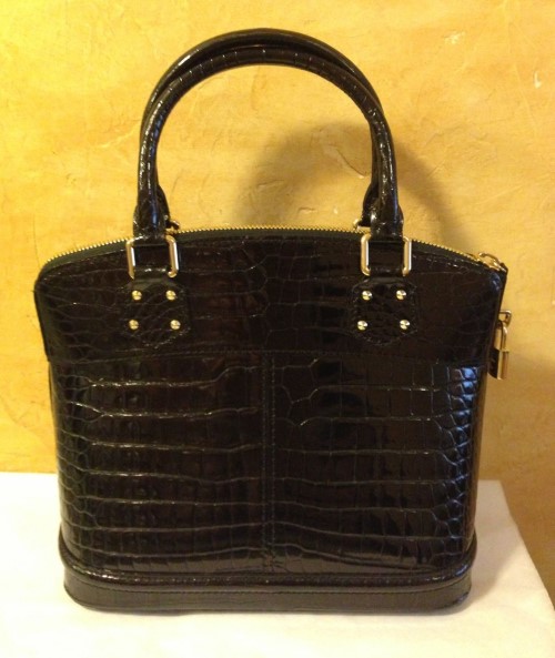 Louis Vuitton Grey Crocodile Limited Edition Lockit PM Bag Louis