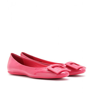 Roger Vivier Gommette Ballerinas Pink Patent Leather Falts 74865 ...
