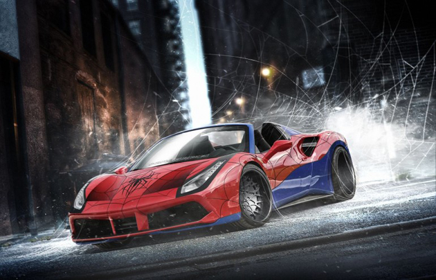 auto-dei-supereroi-Ferrari-488-Spider