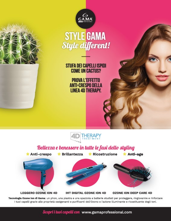 Tutto il benessere per i tuoi capelli con la tecnologia 4D Therapy di Gama